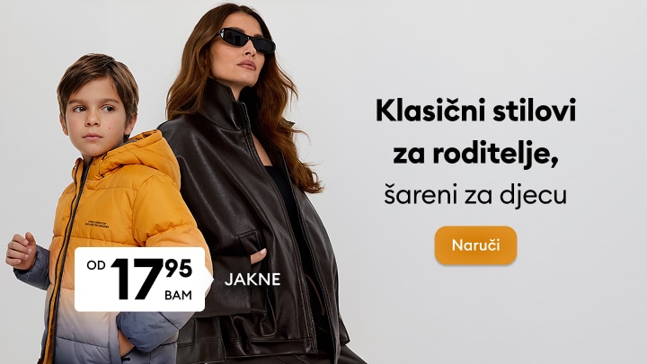 Promocija jakni za roditelje i djecu uz naglasak na klasične stilove za odrasle i šarene modele za najmlađe po pristupačnoj cijeni