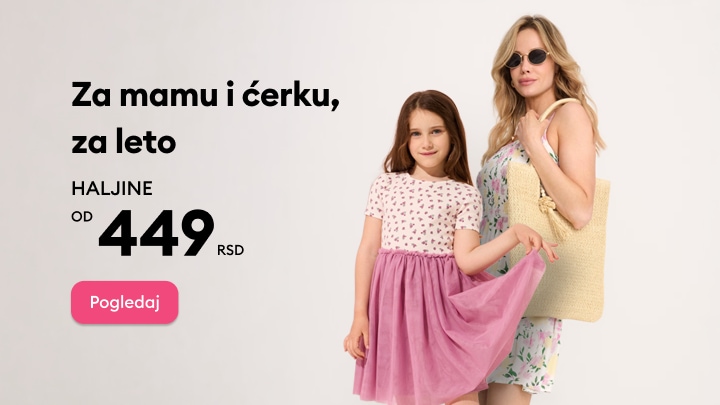 Letnja ponuda haljina za mamu i ćerku po ceni od 449 RSD