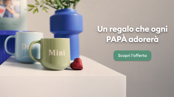 Promozione di un’idea regalo per la Festa del Papà, pensata per celebrare il legame genitore‑figlio e incoraggiare la scoperta di un’offerta dedicata.