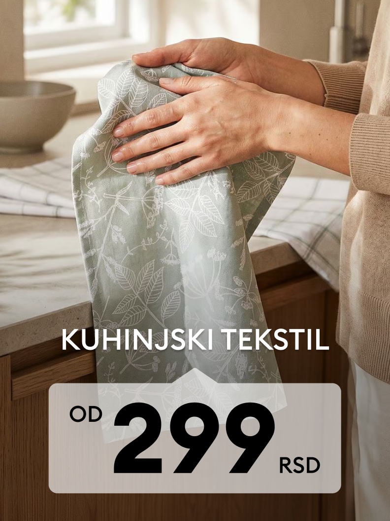 Ponuda kuhinjskog tekstila za svakodnevnu upotrebu po ceni od 299 RSD