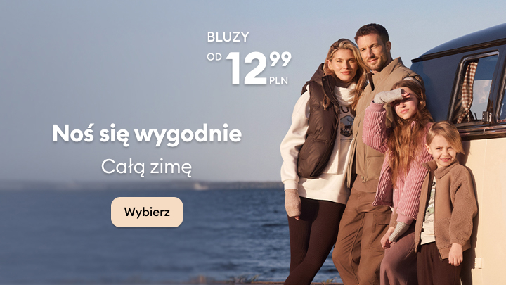 Promocja bluz od 12,99 zł. Hasło: 