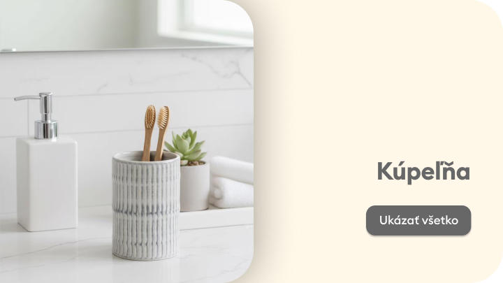 Ilustrácia kategórie kúpeľňa s hygienickými doplnkami pre každodennú starostlivosť.