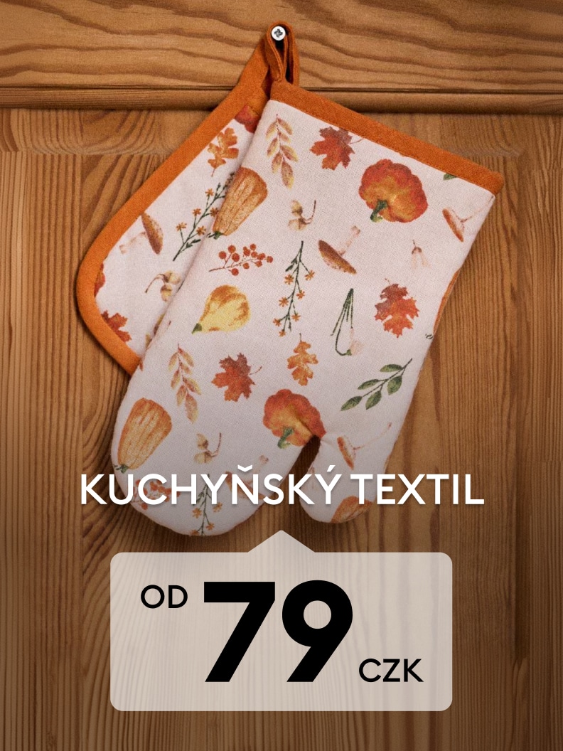 Kuchyňský textil s podzimním motivem dostupný od 79 CZK
