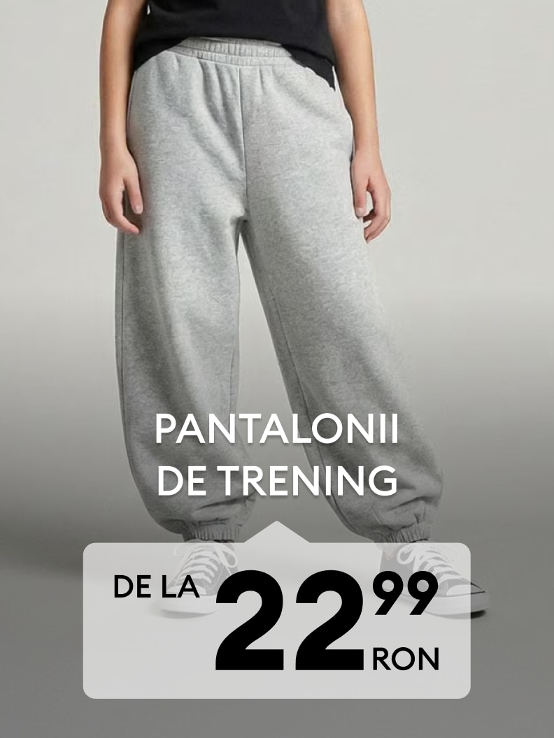 Pantaloni de trening comozi pentru femei, potriviți pentru activități sportive și ținute casual, disponibili la preț promoțional de la 22,99 RON