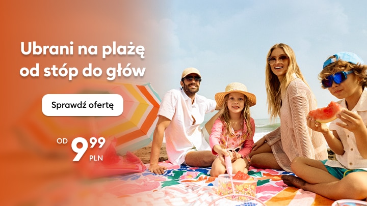 Oferta ubrań i akcesoriów plażowych dla całej rodziny w atrakcyjnej cenie.