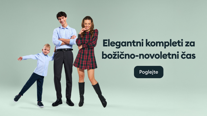 Elegantna oblačila za praznični čas. Odkrijte modne komplete za božično-novoletne dogodke, ki združujejo stil in udobje za vso družino. Kliknite na gumb "Poglejte" za več informacij o izdelkih in ponudbah. Perfectno za praznične dni in posebne priložnosti.