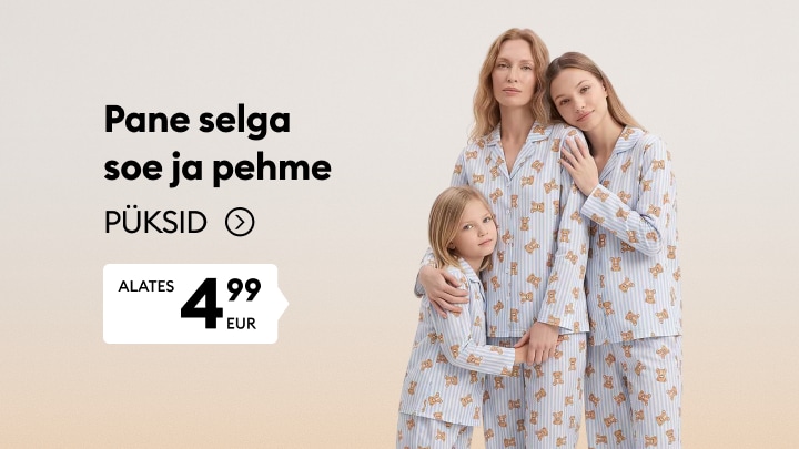 Naiste ja laste pehmed soe pidžaamapüksid mugavaks koduseks kandmiseks ja magamiseks alates 4,99 eurost