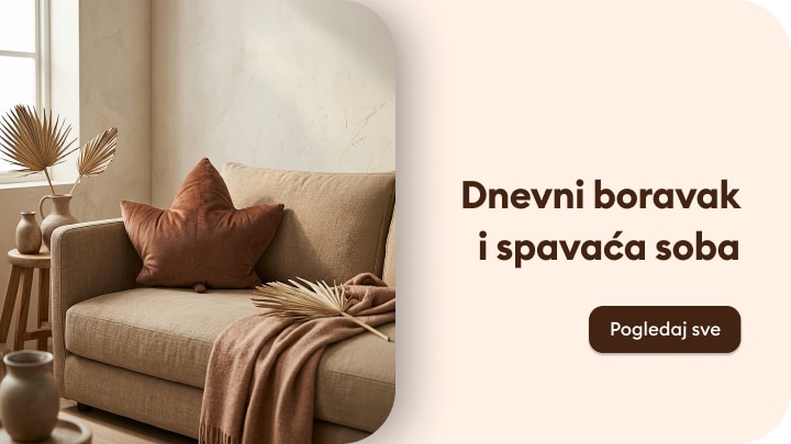 Inspiracija za uređenje dnevnog boravka i spavaće sobe s udobnim namještajem i dekoracijama za dom