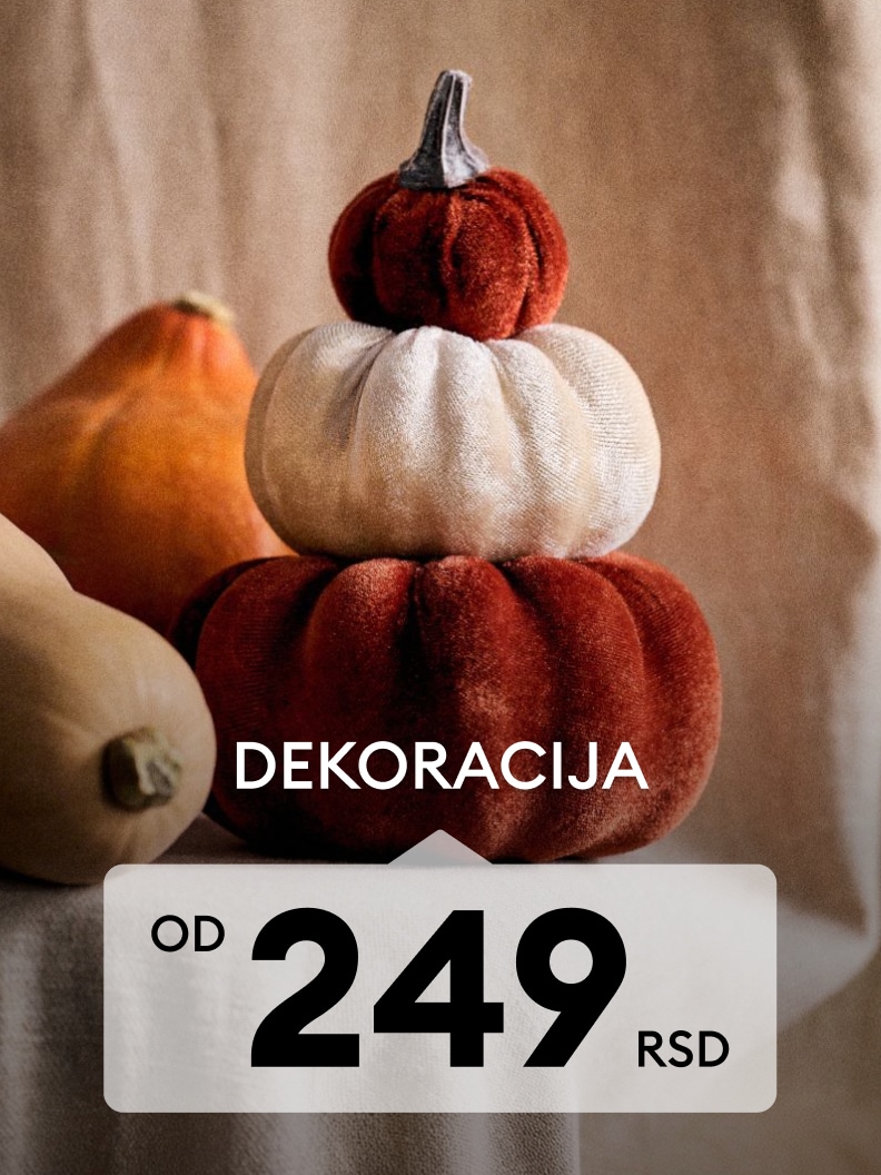 Jesenja dekoracija u obliku ukrasnih bundeva za uređenje doma, dostupna od 249 RSD