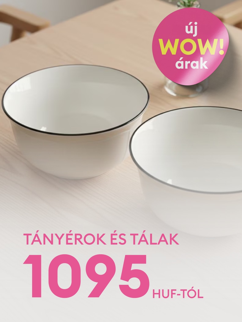 Új akció keretében tányérok és tálak már 1095 forinttól elérhetők. Ideális választás otthoni használatra vagy ajándéknak. Érdemes kihasználni a kedvező ajánlatokat!