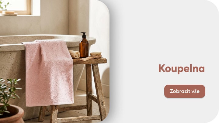 Inspirace a nabídka koupelnových doplňků a textilu pro vybavení koupelny.