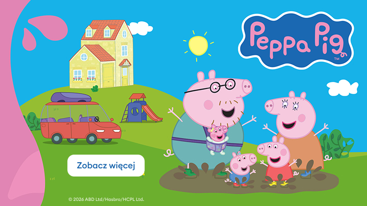 Baner promocyjny marki Care Bears zachęcający do poznania świata i oferty bohaterów oraz przejścia do dalszych treści.