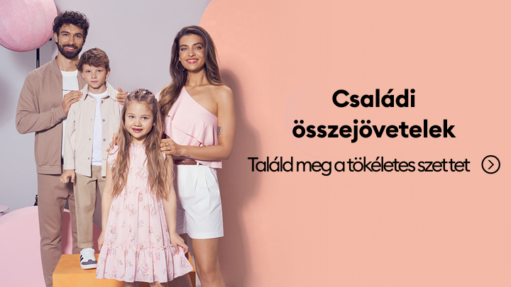 Családi összejövetelekhez ajánlott, összehangolt öltözetek bemutatása, amely inspirációt ad az egész család számára a megfelelő szett kiválasztásához.