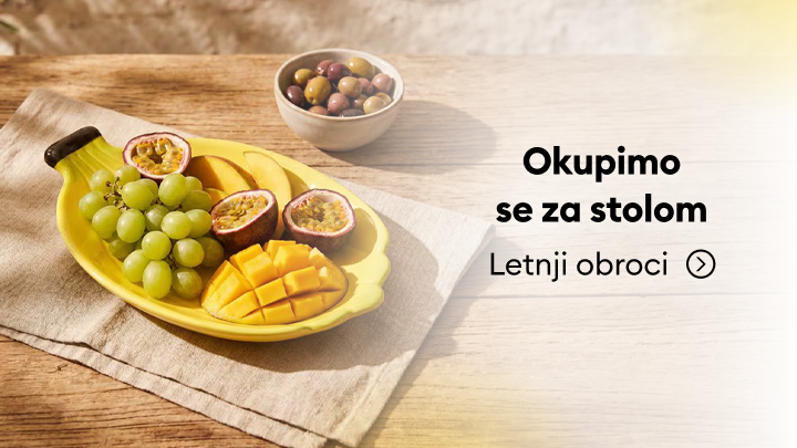 Poziv na okupljanje za stolom i uživanje u laganim, osvežavajućim letnjim obrocima namenjenim zajedničkom deljenju.