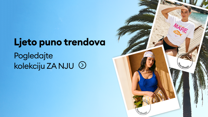 Promotivni banner koji poziva na pregled ljetne ženske kolekcije Sinsay i ističe aktualne modne trendove za sezonu.