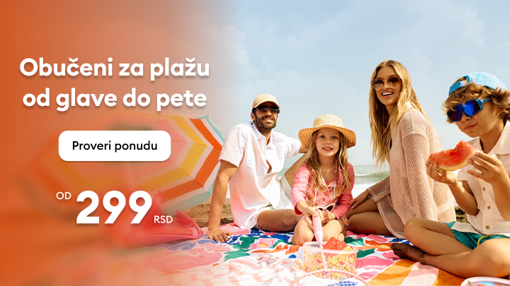 Porodična ponuda odeće i dodataka za plažu za letnji odmor i boravak na moru po povoljnoj ceni