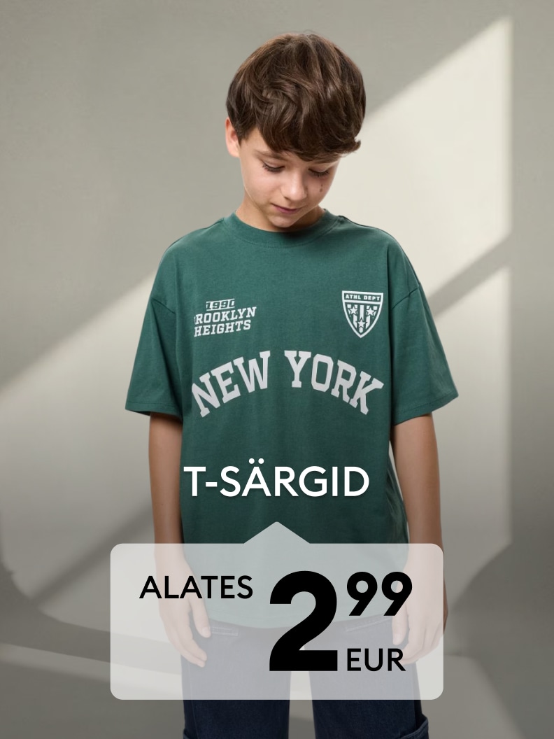 Poiste T-särkide sooduspakkumine alates 2,99 eurost