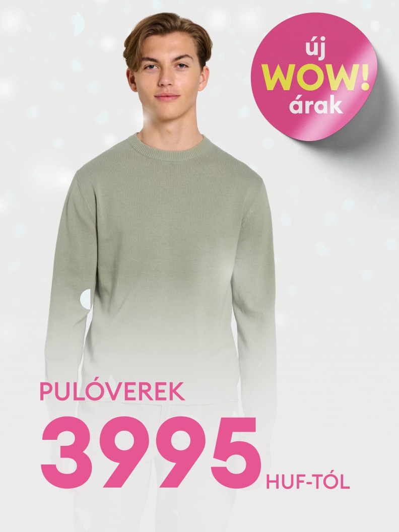 Új akciós pulóverek már 3995 forinttól elérhetők. Puha és kényelmes viselet a mindennapokra. Fedezd fel az új, kedvezményes árakat most.