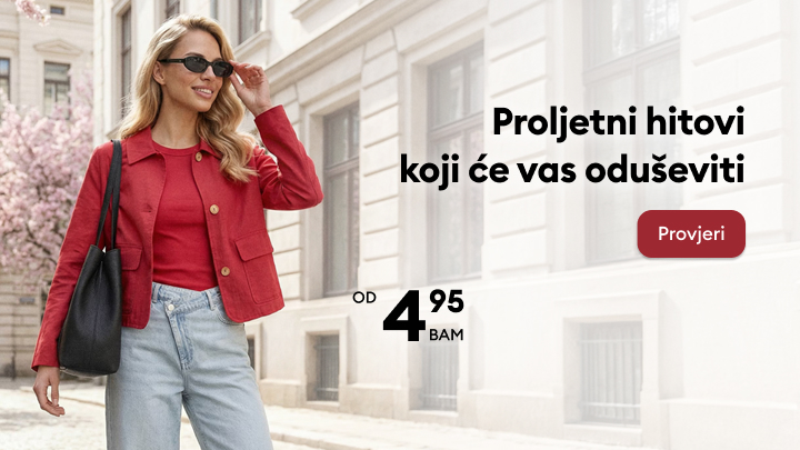 Promotivna slika koja poziva na pregled proljetne modne ponude s naglaskom na nove kombinacije i povoljne cijene.