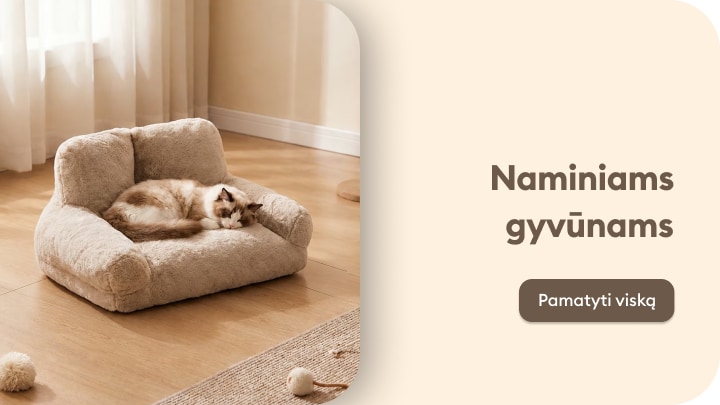 Minkštas guolis naminiams gyvūnams, skirtas patogiam augintinio poilsiui namuose