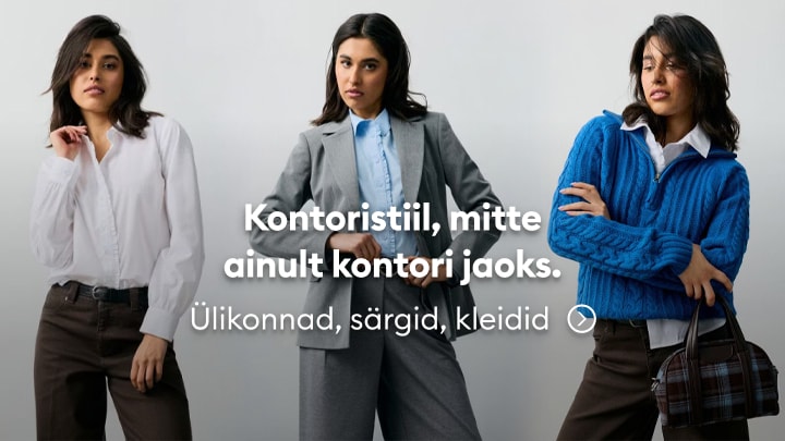 Naiste kontorirõivaste kollektsioon igapäevaseks kandmiseks, sealhulgas ülikonnad, särgid ja kleidid.
