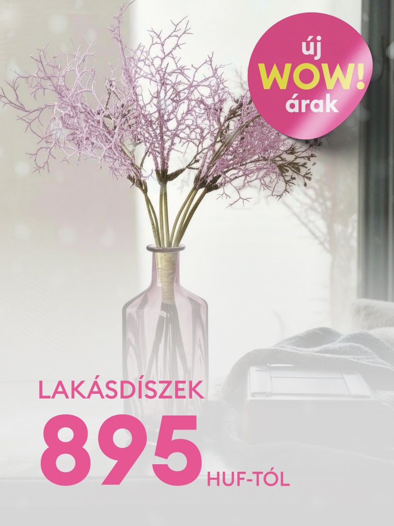 Új lakásdíszek már 895 Ft-tól elérhetők! Elegáns dekoráció üvegben, amely feldobja a belső tereket. Fedezd fel az új 