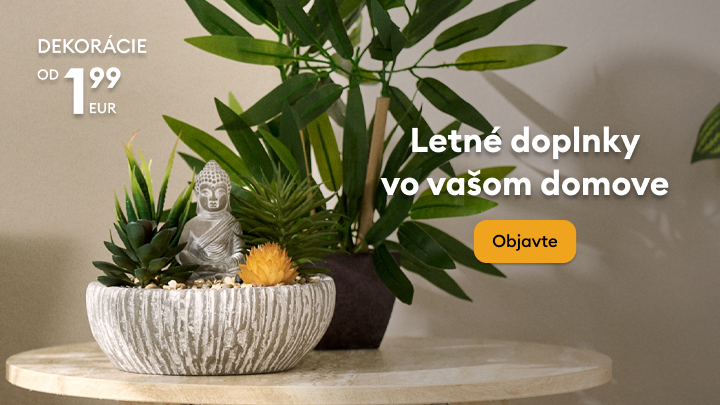 Propaguje letné bytové dekorácie a doplnky do domácnosti, inšpiruje k skrášleniu interiéru a nabáda preskúmať aktuálnu ponuku.