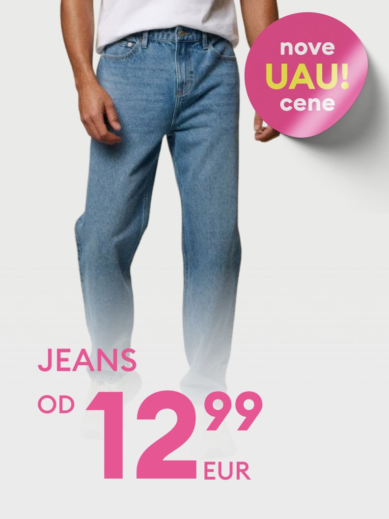 Promocija kavbojk z novo znižano ceno od 12,99 EUR.