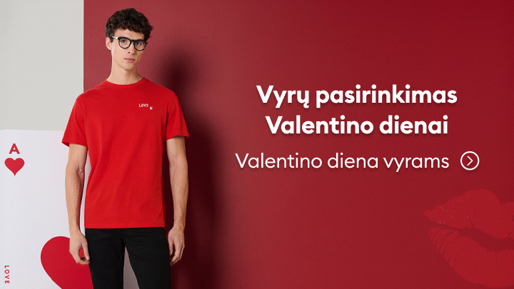 Vyriškos dovanos Valentino dienai. Reklama skirta vyrams, ieškantiems ypatingų drabužių ar aksesuarų šiai progai. Nuoroda padeda lengvai atrasti aktualius produktus ir pasiūlymus, pritaikytus Valentino dienai.