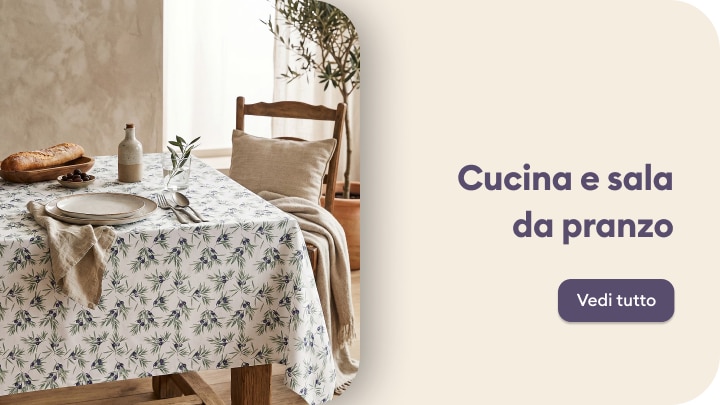 Tovaglia decorativa apparecchiata per cucina e sala da pranzo, ideale per creare un ambiente accogliente durante i pasti