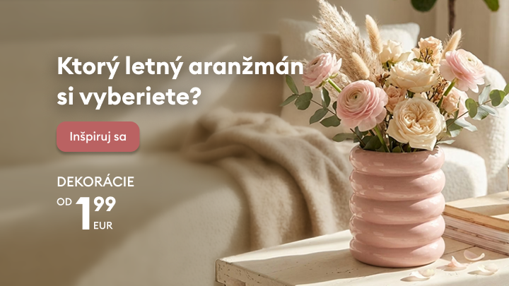 Inšpirácia na výber letného kvetinového aranžmánu a bytových dekorácií na zútulnenie domova počas leta.