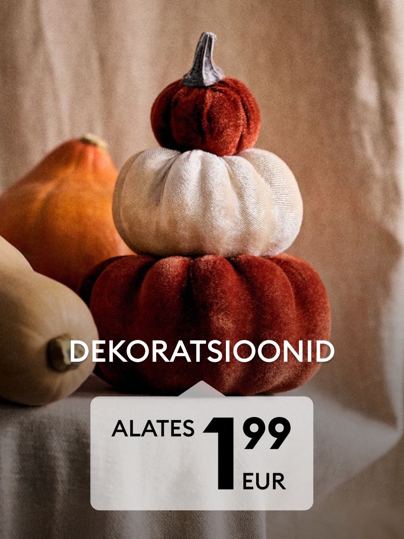 Sügisdekoratsioonid kõrvitsakujuliste ornamentidega alates 1,99 eurost