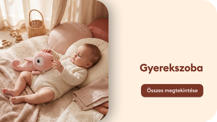 Inspiráció a gyerekszoba berendezéséhez, bababarát és kényelmes környezet bemutatása játékhoz és pihenéshez.