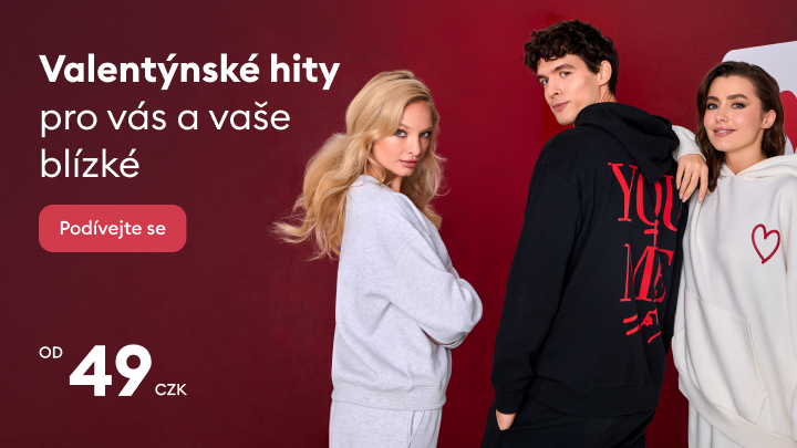 Valentýnská nabídka oblečení pro vás a vaše blízké. Stylové mikiny s motivy oslavujícími lásku, ceny od 49 CZK. Ideální dárek nebo doplněk na Valentýna. Klikněte a prozkoumejte kolekci plnou inspirace.