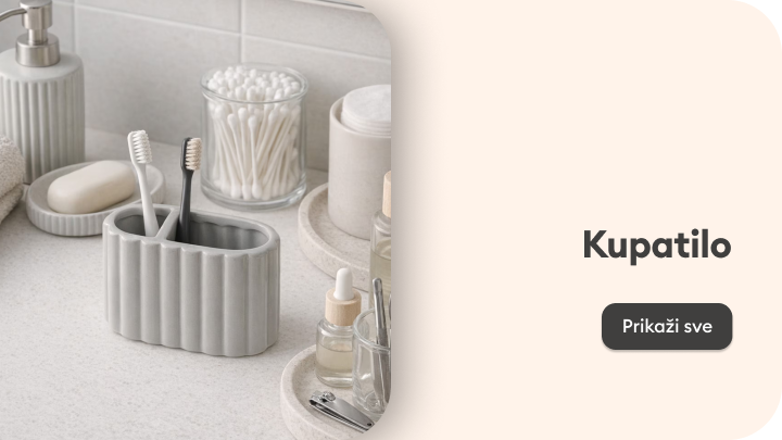 Inspiracija za opremanje i organizaciju kupatila sa dodacima za ličnu higijenu i odlaganje.