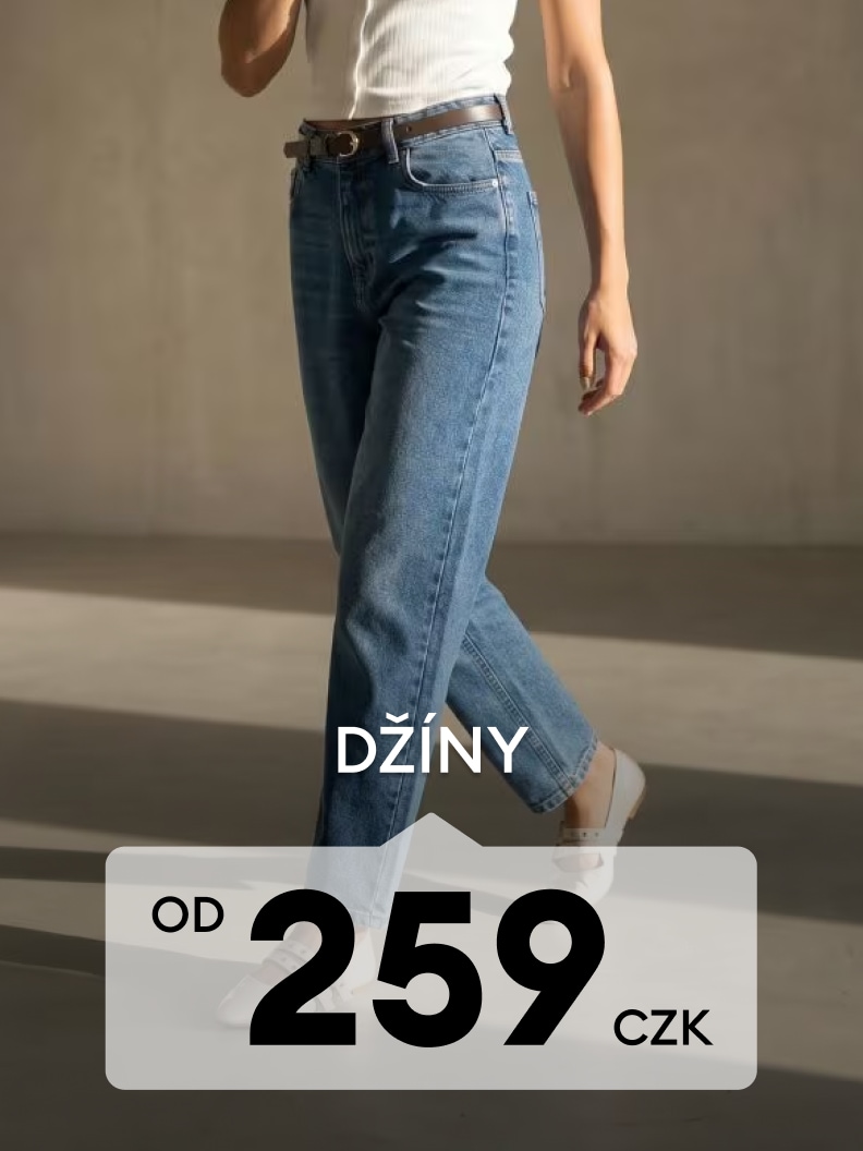 Nabídka dámských džínů za zvýhodněnou cenu od 259 CZK.