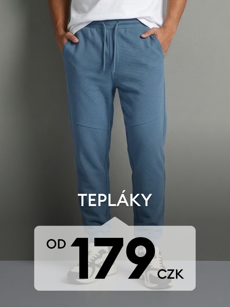 Pánské tepláky vhodné pro volný čas a pohodlné každodenní nošení za výhodnou cenu od 179 Kč