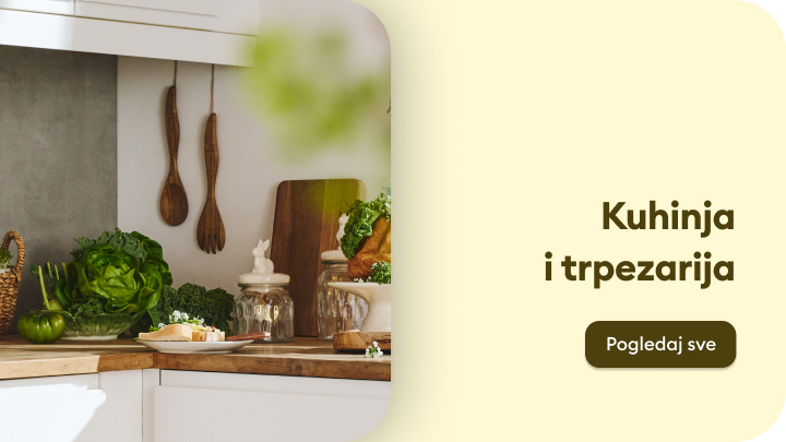 Inspiracija za kuhinju i trpezariju, ističe ponudu proizvoda i ideje za pripremu i posluživanje hrane u domu.