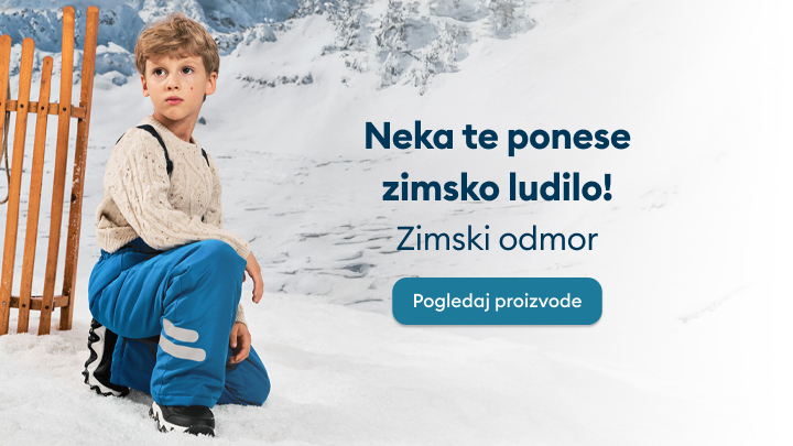 Neka te ponese zimsko ludilo! Pripremi se za zimski odmor i istraži ponudu proizvoda prilagođenih hladnim danima i zimskim aktivnostima. Klikni na "Pogledaj proizvode" za više informacija.