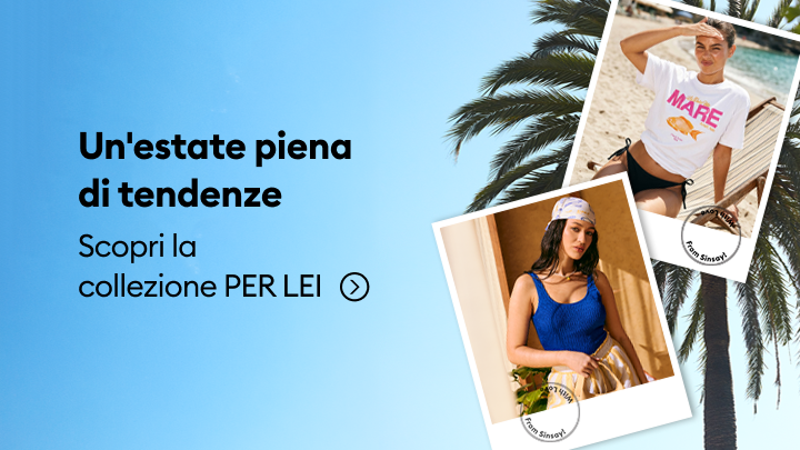 Promozione della collezione estiva donna Sinsay, che invita a scoprire nuove proposte di moda per la stagione.
