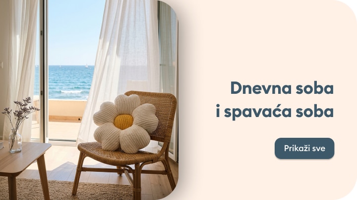 Inspiracija za uređenje dnevne sobe i spavaće sobe uz udoban nameštaj i dekorativne detalje u opuštajućem enterijeru kraj mora