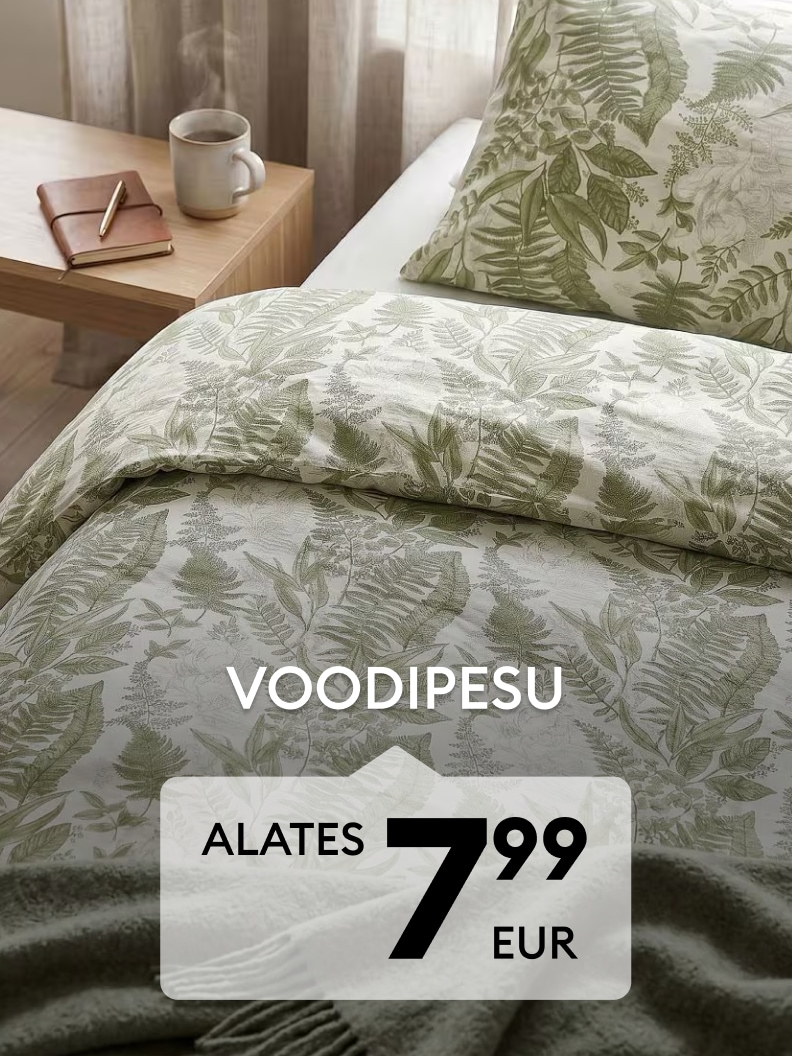 Loodusmustriga voodipesu hubase ja rahuliku magamistoa sisustamiseks alates 7,99 eurost