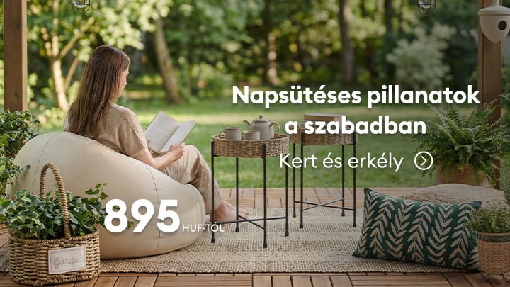 Kerti és erkélybútorok inspirációja a szabadban pihenéshez, napos kikapcsolódás hangulatával, termékajánlattal és kedvező belépő ártól.