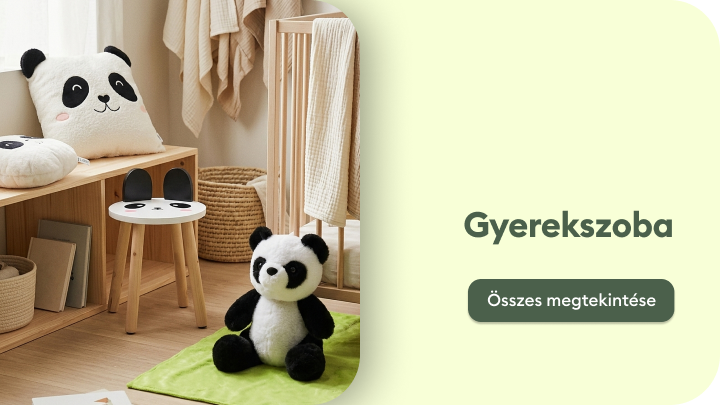 Gyerekszoba berendezési inspiráció és termékkínálat bemutatása, a kategória felfedezésére ösztönöz.