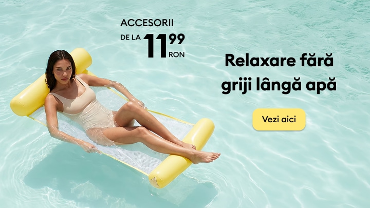 Promoție la accesorii pentru relaxare și timp petrecut lângă apă, disponibile la preț redus în sezonul de vară