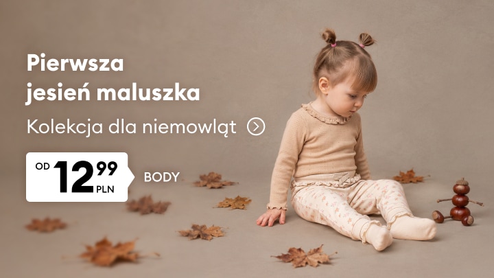 Promocja jesiennej kolekcji dla niemowląt z odzieżą dziecięcą w atrakcyjnej cenie.