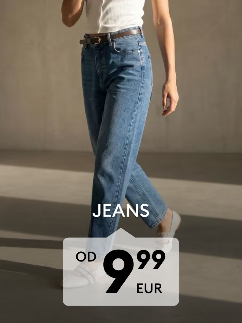 Promocija ženskih kavbojk za vsakdanji videz po ceni od 9,99 EUR