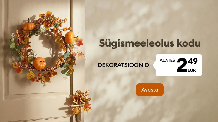 Sügisesed kodukaunistused hubase atmosfääri loomiseks, saadaval alates 2,49 eurost