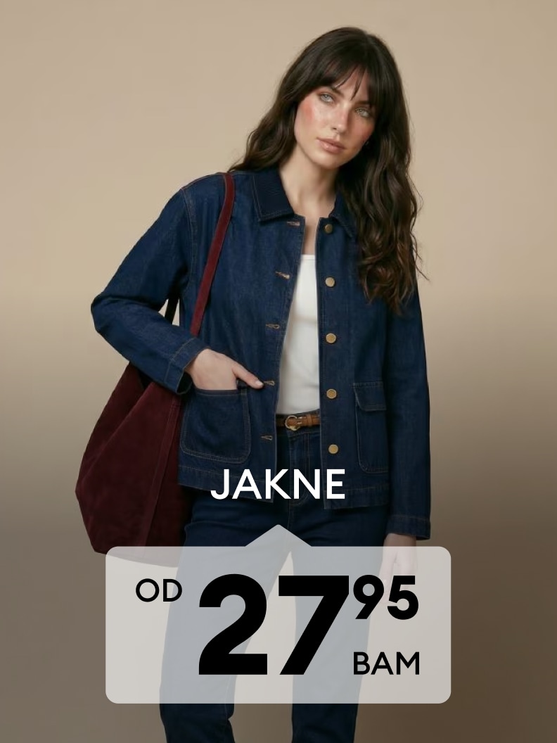 Ženska traper jakna iz modne ponude po promotivnoj cijeni od 27,95 BAM.