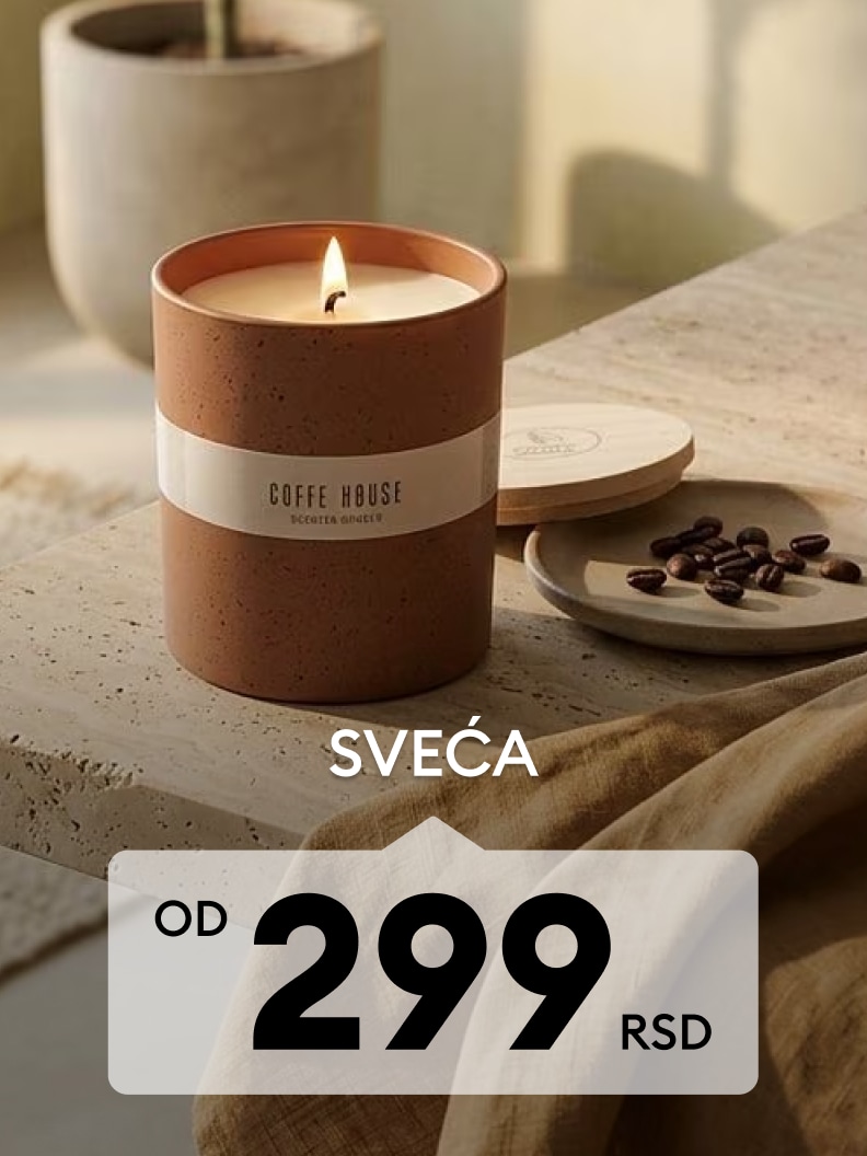 Mirisna sveća sa aromom kafe za prijatnu atmosferu u domu, dostupna po ceni od 299 RSD